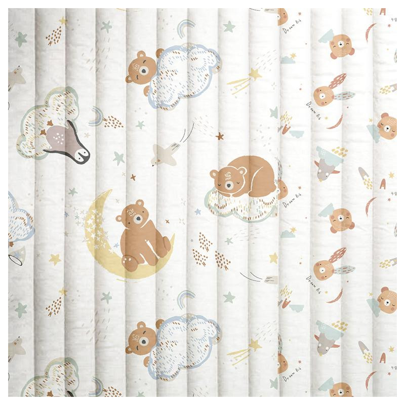 Printed Quilted Cotton POOPA / PICOLO White
